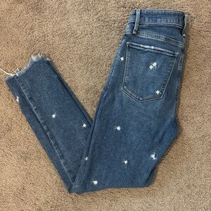 Abercrombie & Fitch Dark Blue Distressed Ankle Jeans